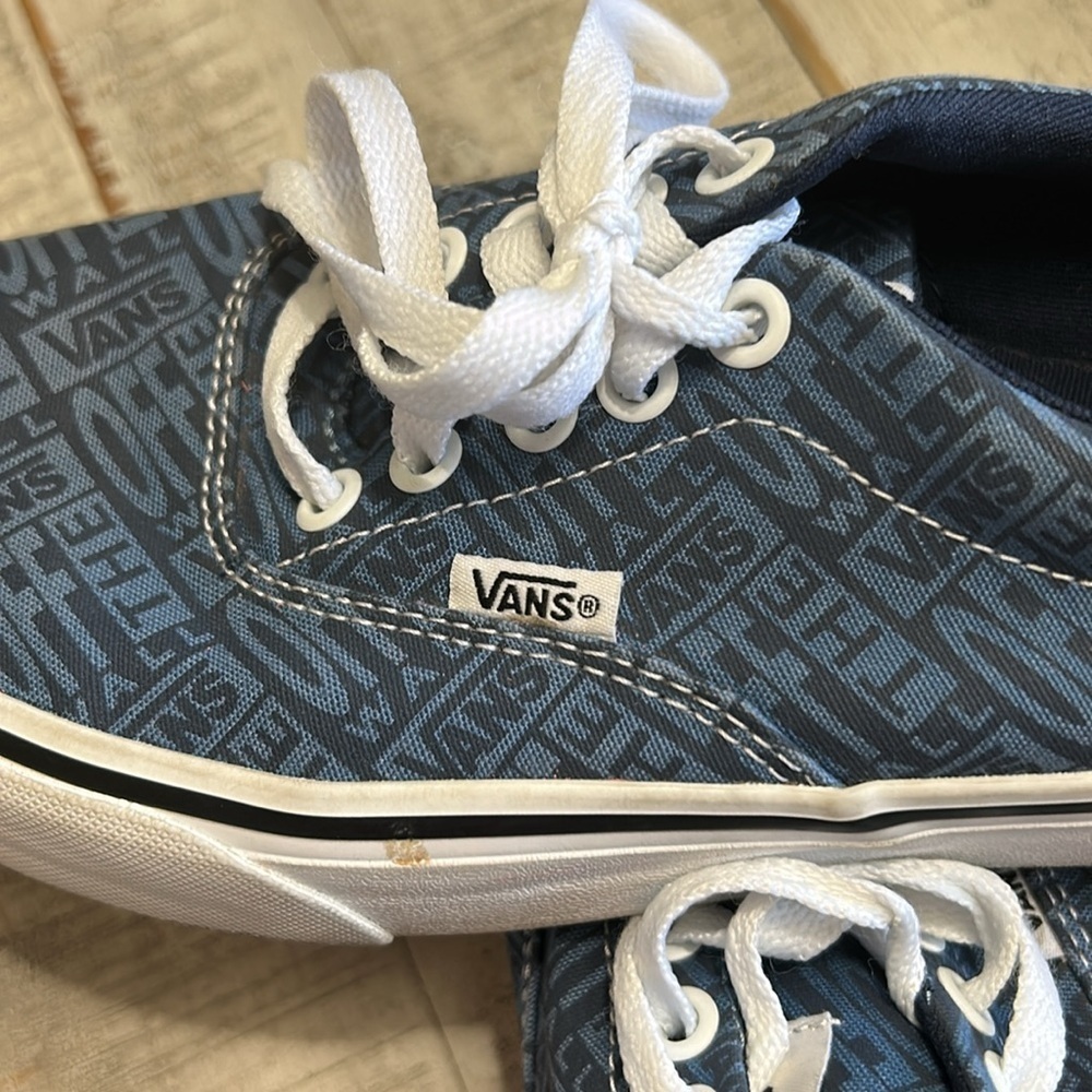 VANS MENS OFF THE WALL, BLUE, SIZE 7.5b, SLIP ON SNEAKERS - Picture 8 of 8